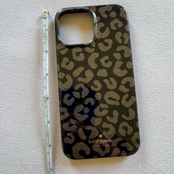 Kate Spade Black Leopard Print Phone Case - Picture 4 of 5